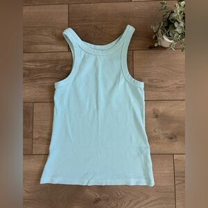 MOTHER Move It The Chin Ups Tank Light Blue Size Small